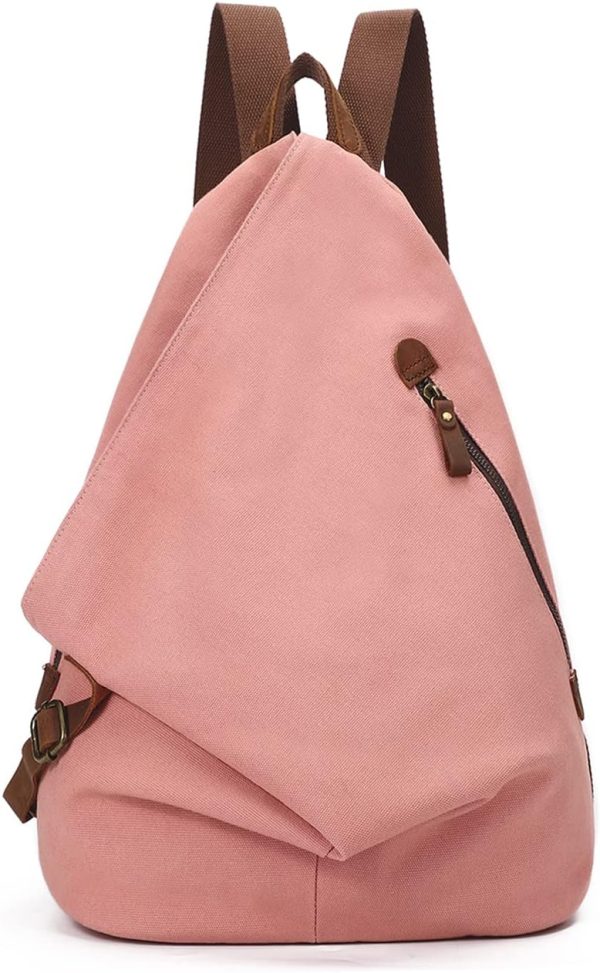 Canvas Vintage Backpack – Large Casual Daypack Outdoor Travel Rucksack Hiking Backpacks for Men Women