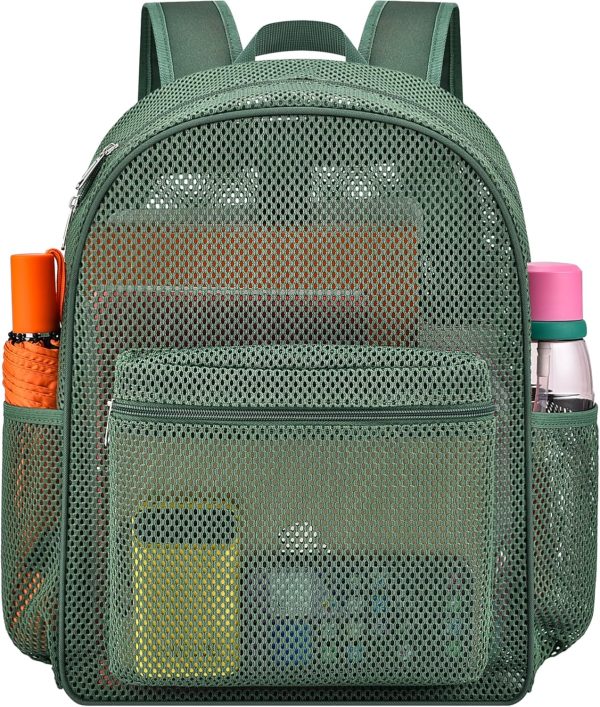 Duty Mesh Backpacks with Rain Cover,See Through Backpack for Swimming Work Outdoor, Diving Backpack Carry Portable Oxygen Concentrators